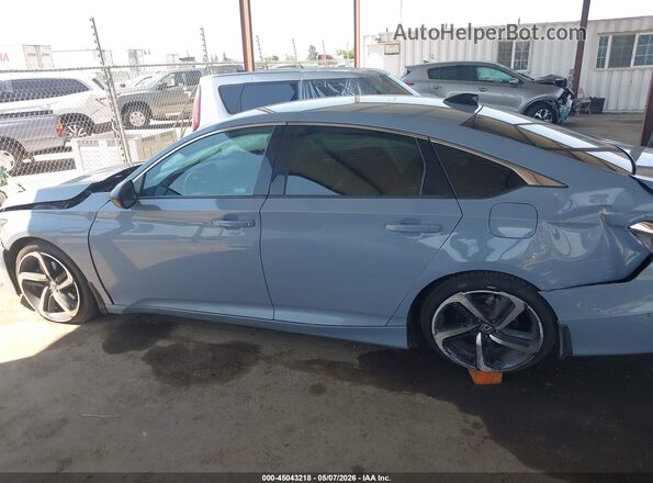 1HGCV1F37MA114004 2021 HONDA ACCORD Синий Панорамный вид салона 360°