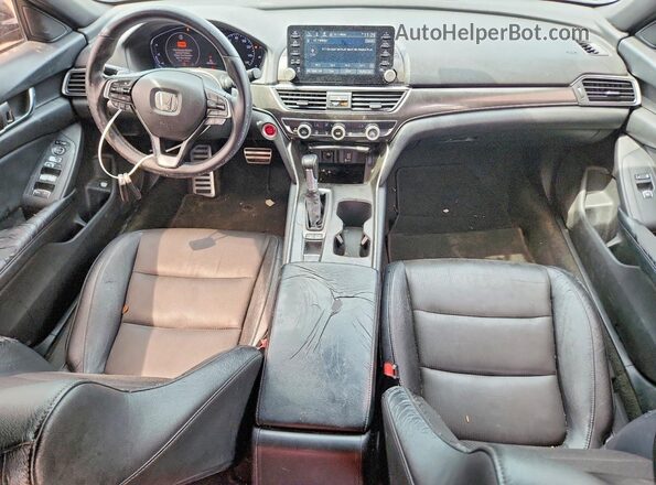 1HGCV1F38JA205147 2018 HONDA ACCORD Black Вид панелі приладів