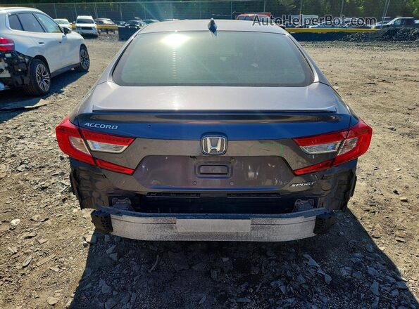 1HGCV1F38JA228282 2018 HONDA ACCORD Gray უკანა ხედი