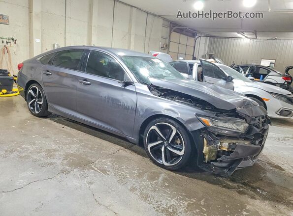 1HGCV1F38LA079374 2020 HONDA ACCORD Серый Передняя правая четверть