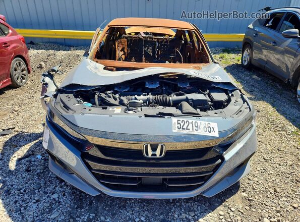 1HGCV1F38NA030758 2022 HONDA ACCORD Gray Widok z przodu
