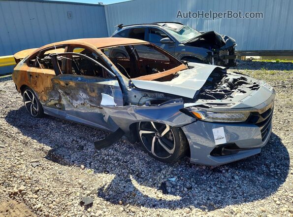 1HGCV1F38NA030758 2022 HONDA ACCORD Gray Przód prawy
