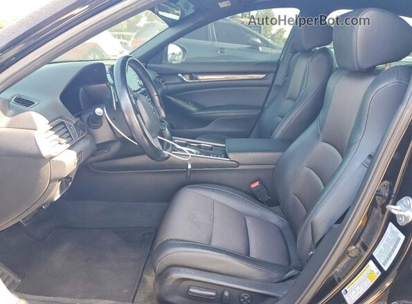 1HGCV1F39MA030170 2021 HONDA ACCORD Black Вид салону спереду