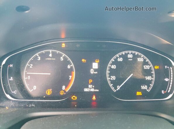 1HGCV1F39MA030170 2021 HONDA ACCORD Black Вид щитка приладів