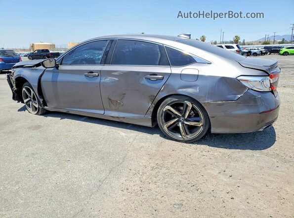 1HGCV1F3XJA011798 2018 HONDA ACCORD Серый Задняя левая четверть