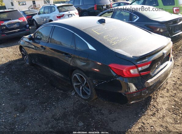1HGCV1F3XJA029976 2018 HONDA ACCORD Черный Задняя левая четверть