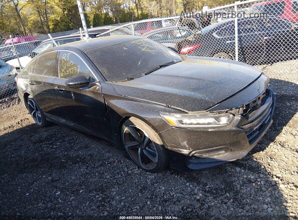 1HGCV1F3XJA029976 2018 HONDA ACCORD Черный Передняя правая четверть