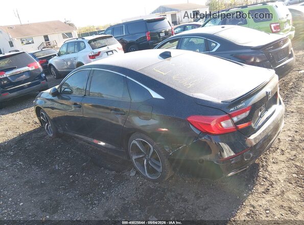 1HGCV1F3XJA029976 2018 HONDA ACCORD Черный Вид задней части салона