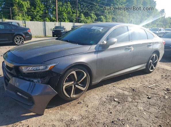 1HGCV1F3XJA250770 2018 HONDA ACCORD Charcoal Առջևի ձախ երեք քառորդ տեսարան