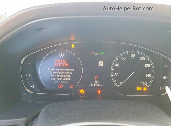 1HGCV1F3XKA161055 2019 HONDA ACCORD Серый Вид щитка приборов