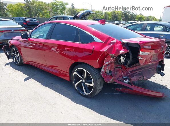 1HGCV1F3XLA021458 2020 HONDA ACCORD Красный Задняя левая четверть