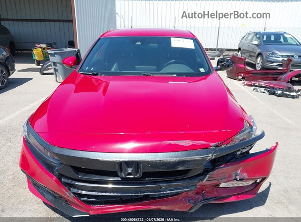 1HGCV1F3XLA021458 2020 HONDA ACCORD Красный Вид задней части салона