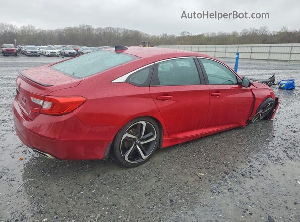 1HGCV1F3XMA080642 2021 HONDA ACCORD Красный Задняя правая четверть
