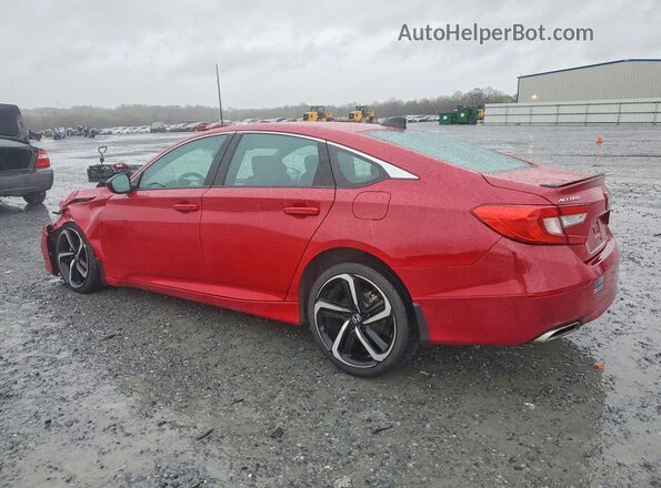 1HGCV1F3XMA080642 2021 HONDA ACCORD Красный Задняя левая четверть