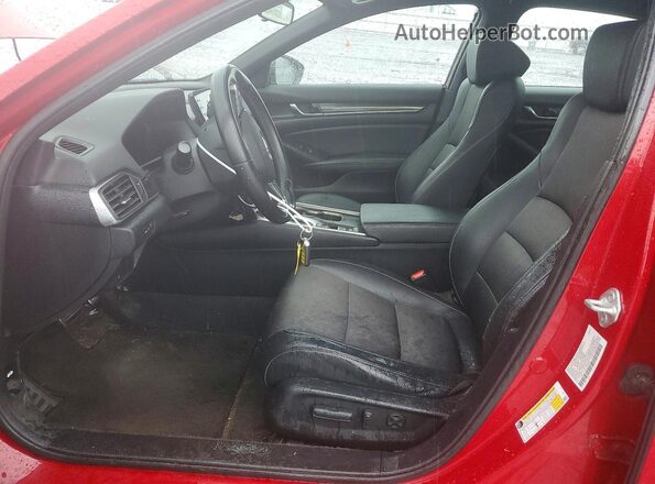 1HGCV1F3XMA080642 2021 HONDA ACCORD Красный Вид салона спереди