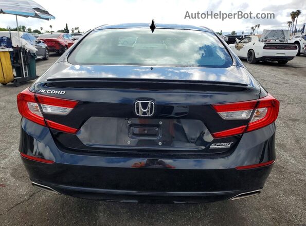 1HGCV1F40NA000081 2022 HONDA ACCORD Black Rear view