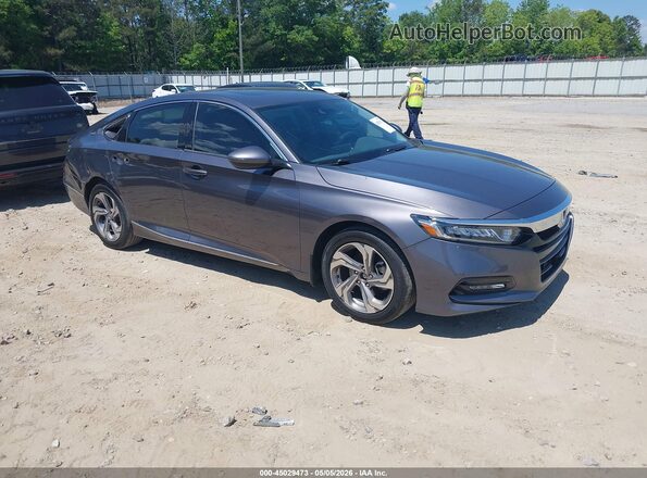 1HGCV1F41JA266185 2018 HONDA ACCORD Серый Передняя правая четверть