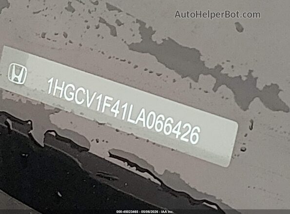 1HGCV1F41LA066426 2020 HONDA ACCORD Синий Вид подкапотного пространства