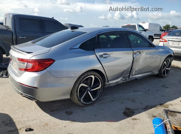 1HGCV1F41MA089271 2021 HONDA ACCORD Silver Հետևի աջ