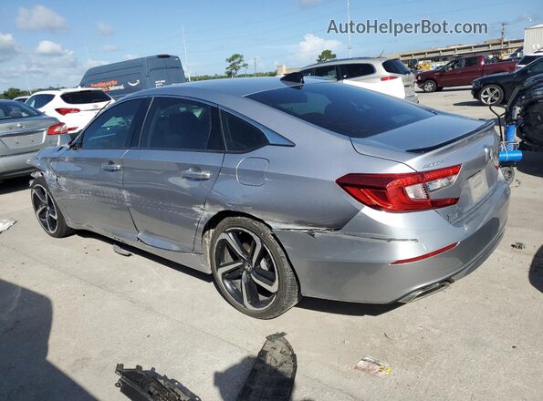 1HGCV1F41MA089271 2021 HONDA ACCORD Silver Հետևի ձախ