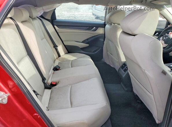 1HGCV1F45JA056768 2018 HONDA ACCORD Red Vista de los asientos traseros