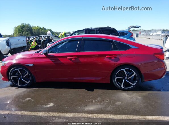 1HGCV1F45MA023354 2021 HONDA ACCORD Красный Панорамный вид салона 360°
