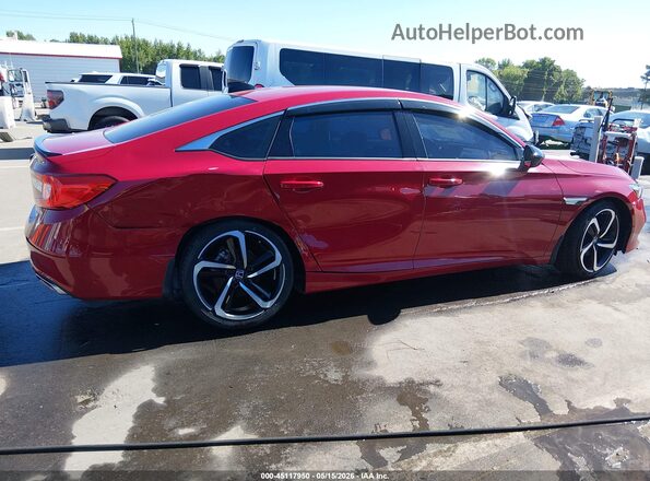 1HGCV1F45MA023354 2021 HONDA ACCORD Красный Вид задней части салона
