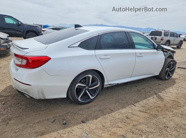 1HGCV1F45MA033673 2021 HONDA ACCORD Белый Задняя правая четверть