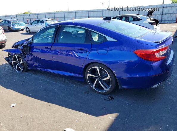 1HGCV1F45MA072005 2021 HONDA ACCORD Blue Rear left