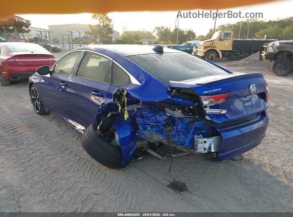 1HGCV1F45NA017359 2022 HONDA ACCORD Синий Задняя левая четверть
