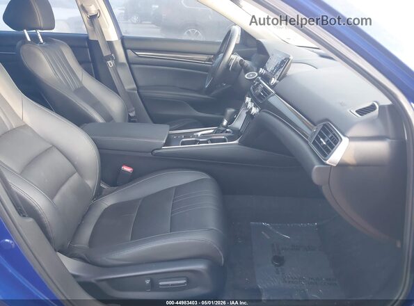 1HGCV1F45NA017359 2022 HONDA ACCORD Синий Вид салона спереди