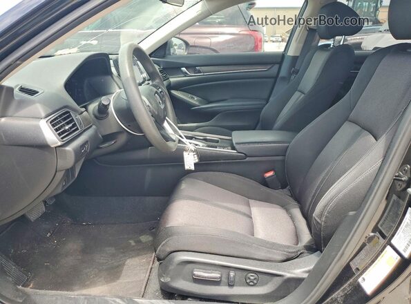 1HGCV1F46JA210968 2018 HONDA ACCORD Black წინა სალონის ხედი