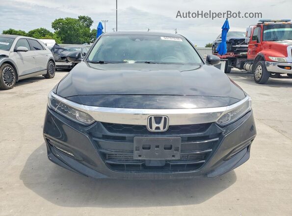 1HGCV1F46JA210968 2018 HONDA ACCORD Black წინა ხედი