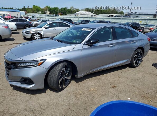 1HGCV1F46NA078302 2022 HONDA ACCORD Silver Przód lewy