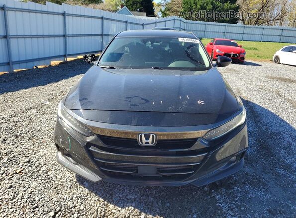 1HGCV1F47MA052273 2021 HONDA ACCORD Black Вид спереду