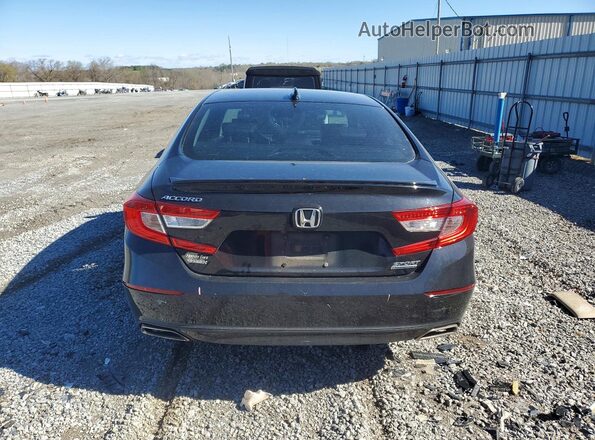 1HGCV1F47MA052273 2021 HONDA ACCORD Black Вид ззаду