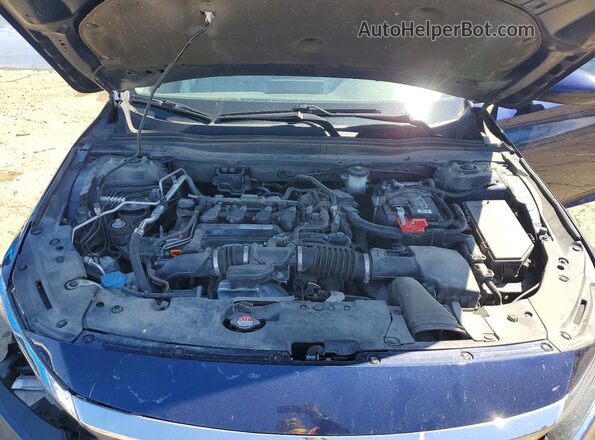 1HGCV1F48JA119197 2018 HONDA ACCORD Синий Вид задней части салона
