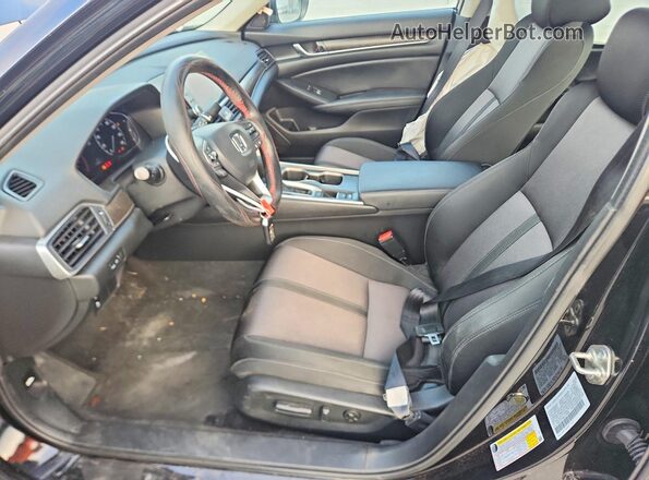 1HGCV1F48LA135483 2020 HONDA ACCORD Черный Вид салона спереди