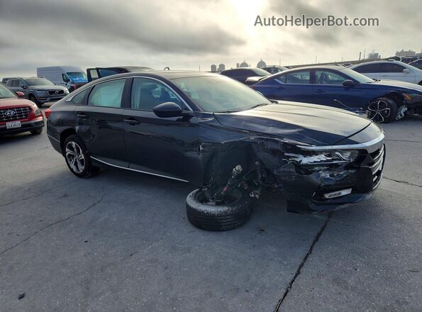 1HGCV1F48LA135483 2020 HONDA ACCORD Черный Передняя правая четверть