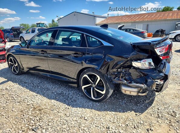 1HGCV1F48NA027772 2022 HONDA ACCORD Black Trasero izquierdo