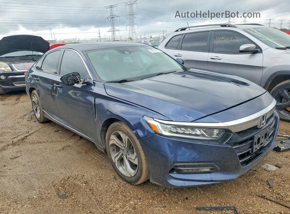 1HGCV1F49KA011124 2019 HONDA ACCORD Blue Առջևի աջ