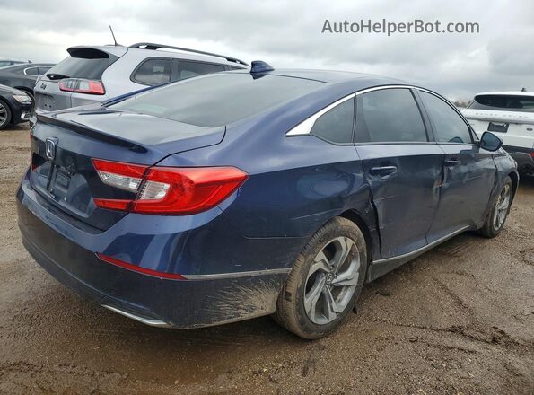 1HGCV1F49KA011124 2019 HONDA ACCORD Blue Հետևի աջ