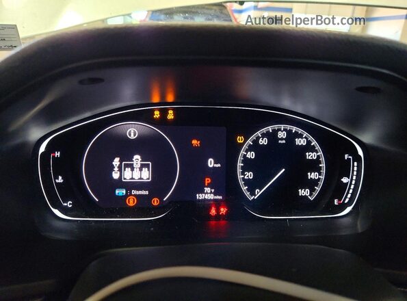 1HGCV1F4XMA069536 2021 HONDA ACCORD White ხელსაწყოთა პანელის ხედი