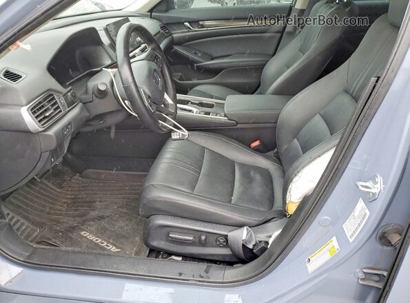 1HGCV1F4XMA114698 2021 HONDA ACCORD Синий Вид салона спереди