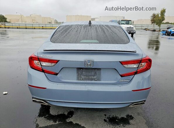 1HGCV1F4XMA114698 2021 HONDA ACCORD Синий Вид сзади