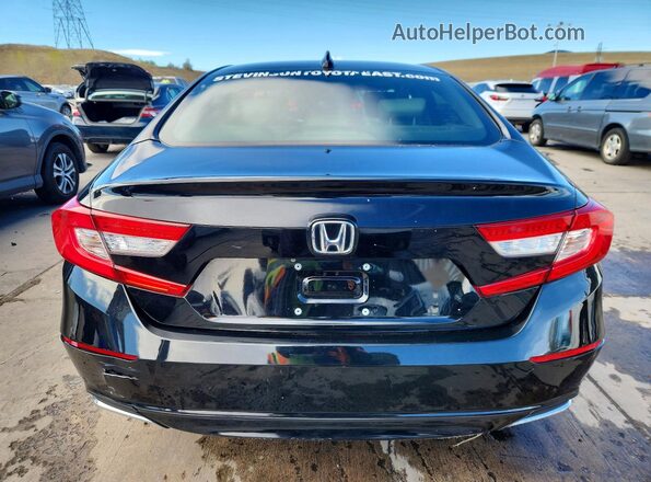 1HGCV1F52JA031819 2018 HONDA ACCORD Черный Вид сзади