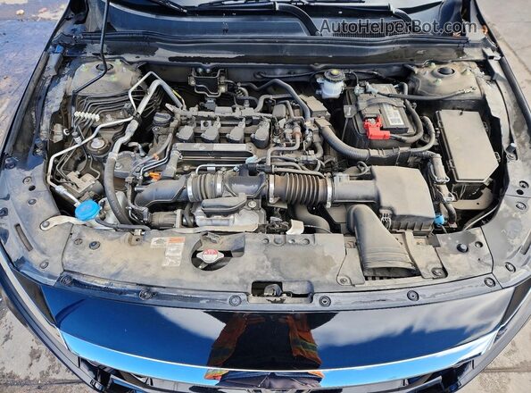 1HGCV1F52JA031819 2018 HONDA ACCORD Черный Вид задней части салона