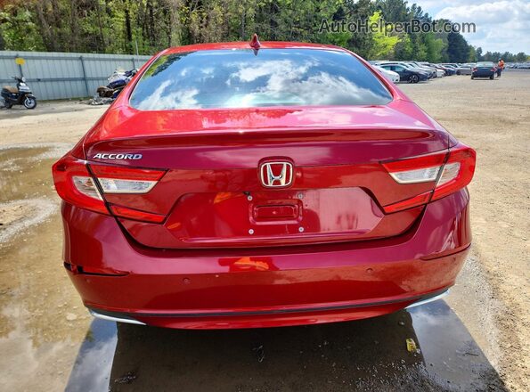 1HGCV1F52MA061455 2021 HONDA ACCORD Красный Вид сзади