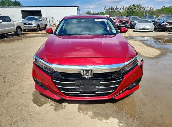 1HGCV1F52MA061455 2021 HONDA ACCORD Красный Вид спереди