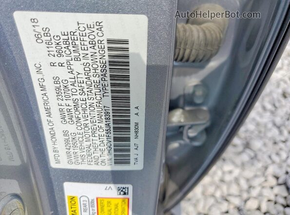 1HGCV1F55JA183917 2018 HONDA ACCORD Серебряный Вид подкапотного пространства